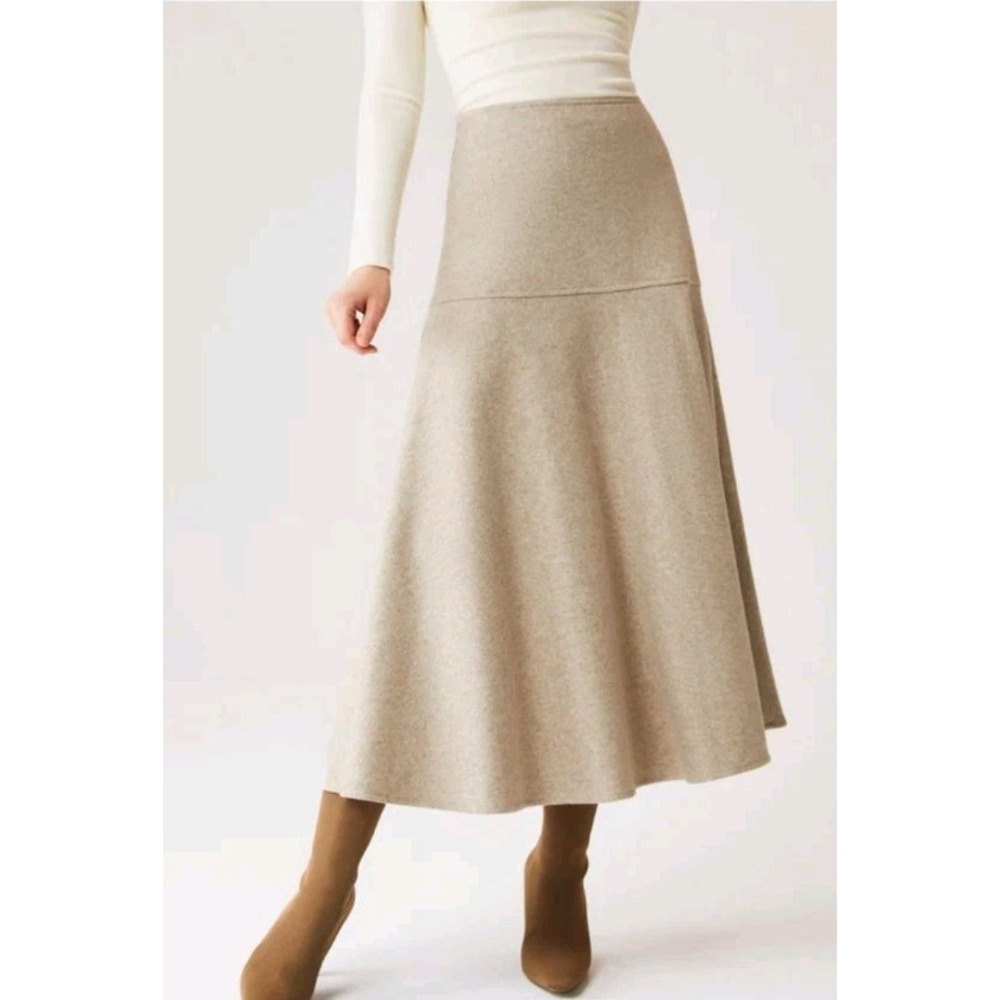 NEW! OGL Fuzz Luxe Flared Cashmere Feel Skirt SZ S